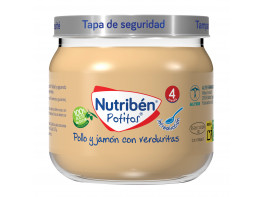 Imagen del producto Nutribén Potito pollo y jamón con verduras 120gr